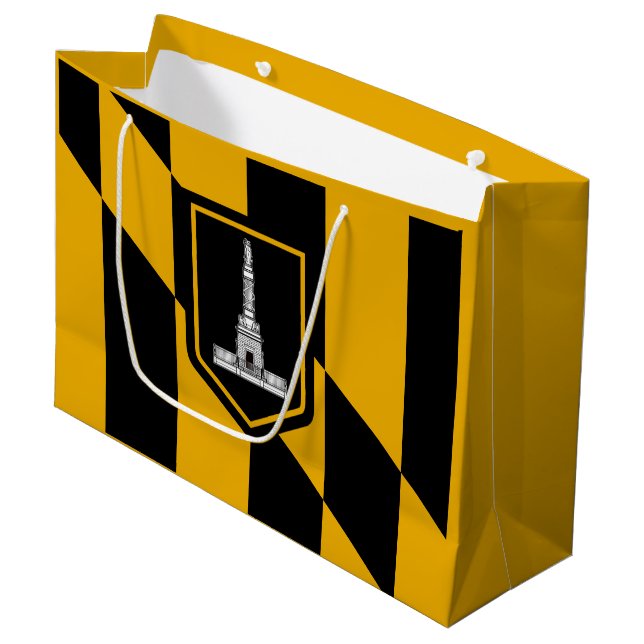 Flagga Baltimore, Maryland Large Gift Bag (Framsidan Vinklad)