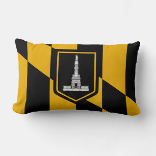 Flagga Baltimore, Maryland Lumbar Pillow Lumbarkudde
