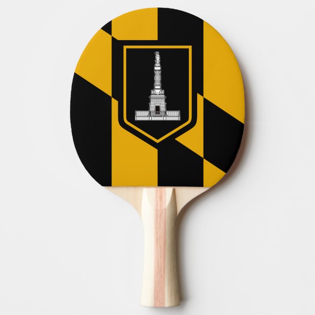 Flagga Baltimore, Maryland Ping Pong Paddle Pingisracket (Framsidan)