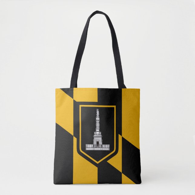 Flagga Baltimore, Maryland Tote Bag Tygkasse (Framsida)