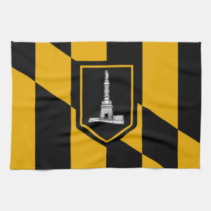 Flagga Baltimore, Maryland Towel Kökshandduk