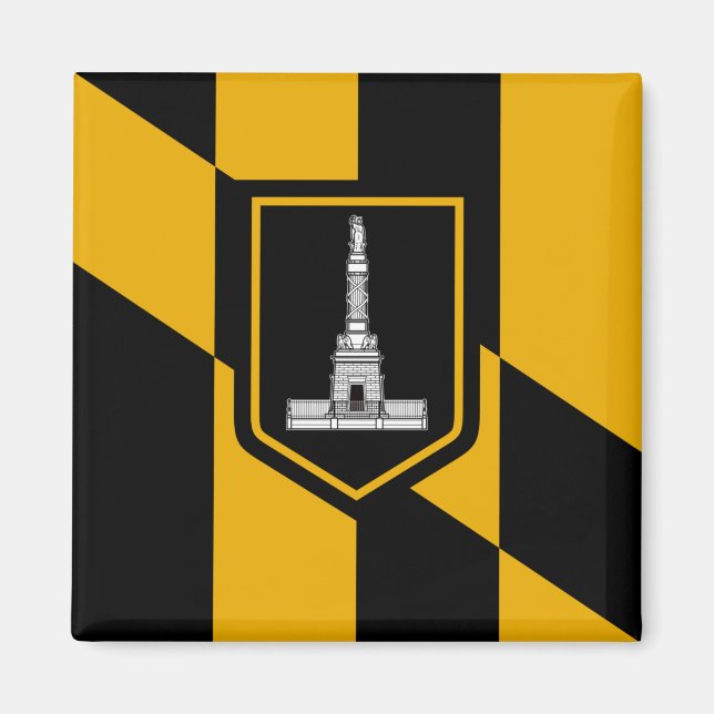 Flagga Baltimore (Maryland, USA) Magnet (Framsidan)