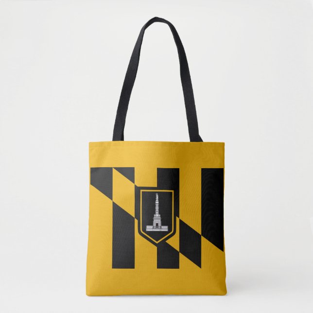 Flagga Baltimore Tote Bag Tygkasse (Framsida)