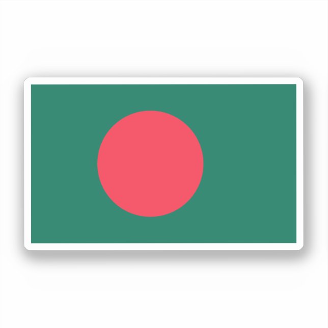 Flagga Bangladesh Klistermärken (Framsida)