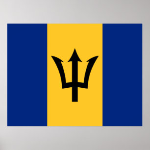 Flagga Barbados Poster