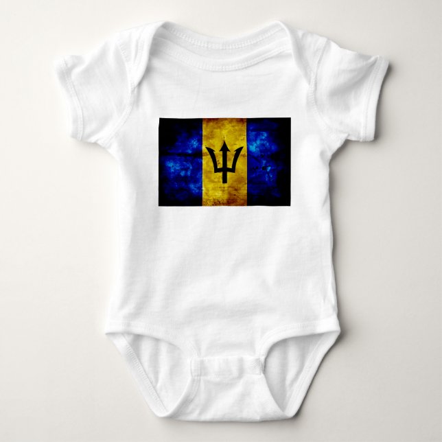 Flagga Barbados Tee Shirt (Framsida)