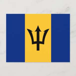 Flagga Barbados Vykort