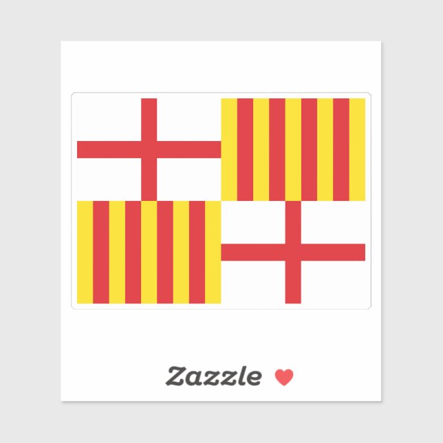 Flagga Barcelona Klistermärken (Ark)