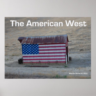 Flagga Barn - den amerikanska Västern - Poster