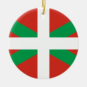 Flagga Baskien Land Julgransprydnad Keramik