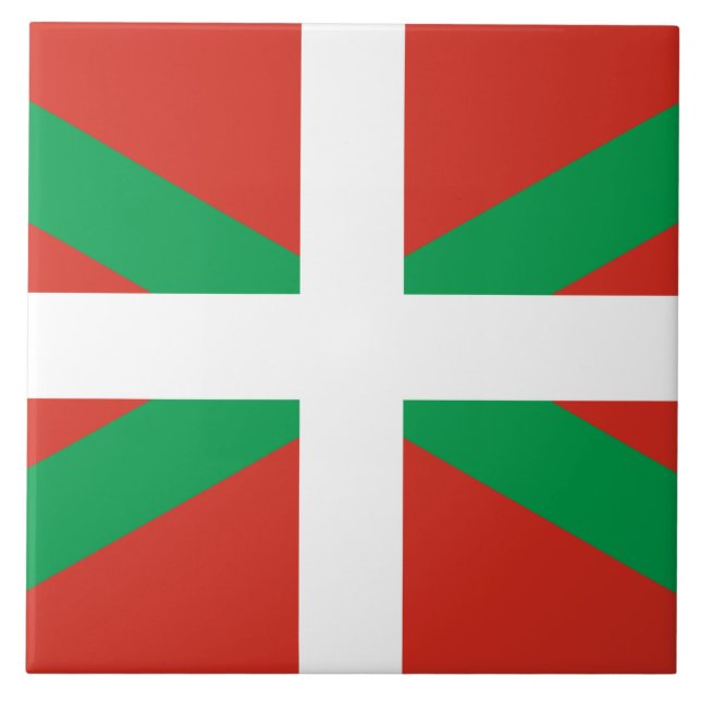 Flagga Baskien Land Kakelplatta (Framsidan)