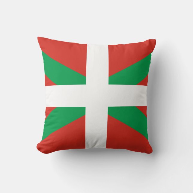 Flagga Baskien Land Kudde (Framsida)