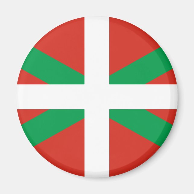 Flagga Baskien Land Magnet (Framsidan)