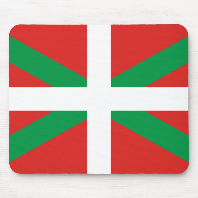 Flagga Baskien Land Mousepad Musmatta (Framsidan)