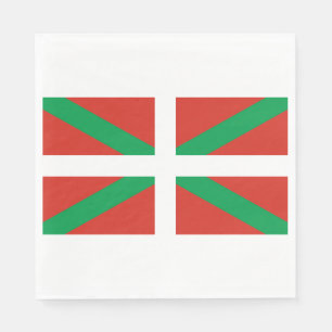 Flagga Baskien Land Pappersservett