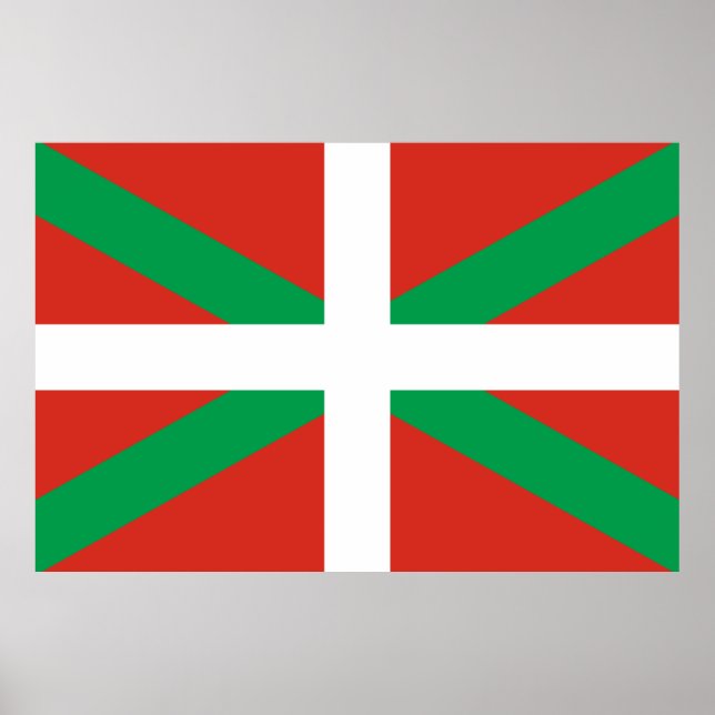Flagga Baskien Land Poster (Framsidan)