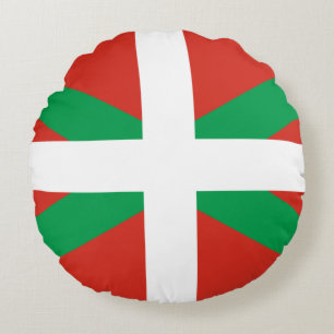 Flagga Baskien Land Rund Kudde