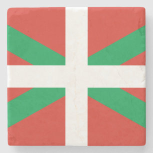 Flagga Baskien Land Stenunderlägg