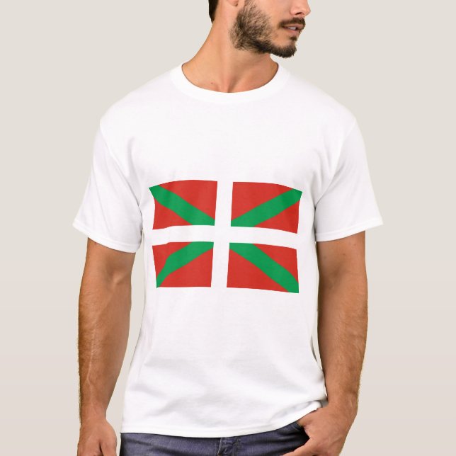Flagga Baskien Land T Shirt (Framsida)