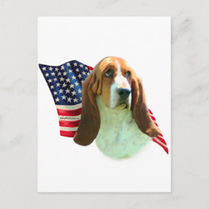 Flagga Basset Hound Vykort