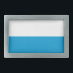 Flagga Bavaria Bälte Buckle<br><div class="desc">Bälte Buckle med flagga av Bayern, design med två vågrät rand av blått och vitt</div>