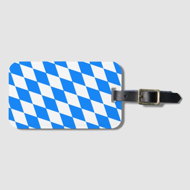 Flagga Bayern Bagagebricka (Framsida horisontal)