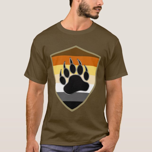 Flagga Bear Bear Pride Shield Bear Tass T-shirt (Framsida)