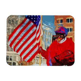 Flagga Bearer on Horseback Magnet