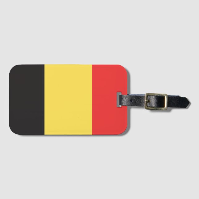 Flagga Belgien Bagagebricka (Framsida horisontal)