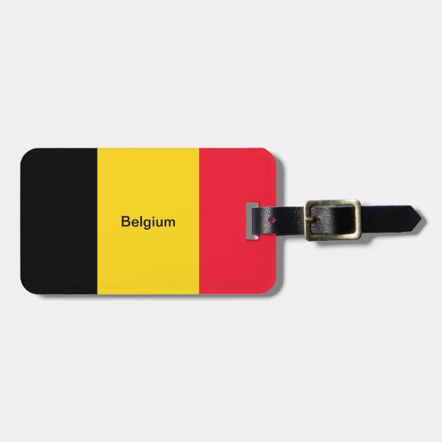 Flagga Belgien Bagagebricka (Horisontell Framsida)