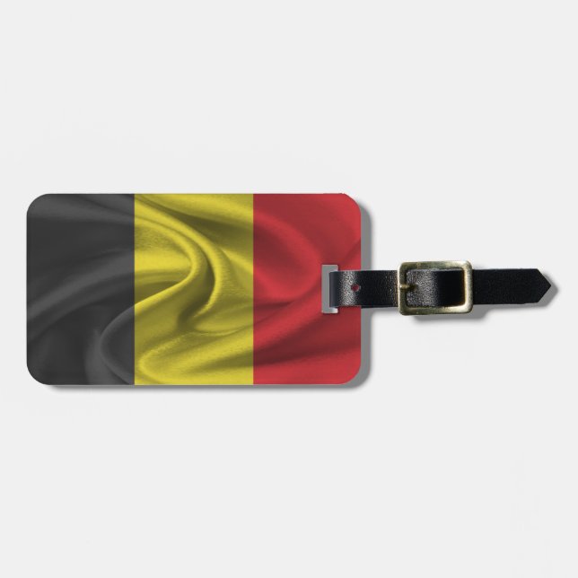Flagga Belgien Bagagebricka (Horisontell Framsida)