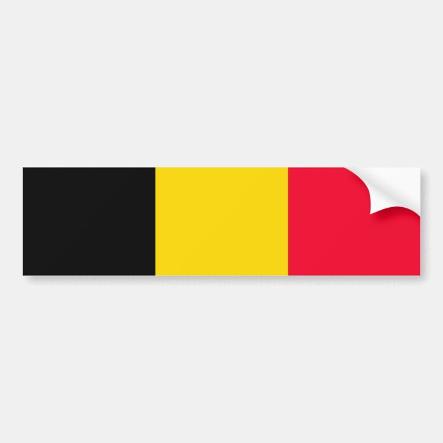 Flagga Belgien Bildekal (Framsidan)