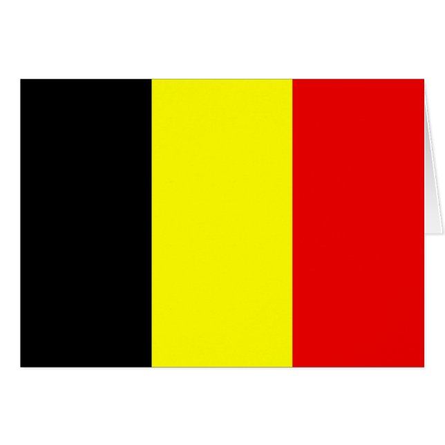 Flagga Belgien Hälsningskort (Framsidan Horizontal)