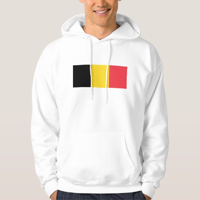 Flagga Belgien Hoodie (Framsida)