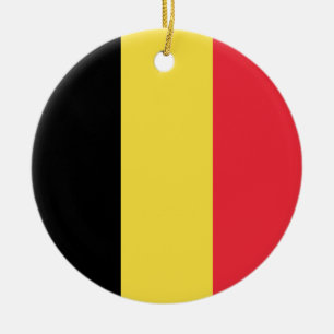 Flagga Belgien Julgransprydnad Keramik