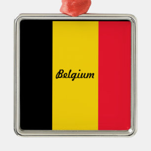 Flagga Belgien Julgransprydnad Metall