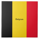 Flagga Belgien Kakelplatta<br><div class="desc">Belgiens flagga,  märkt</div>