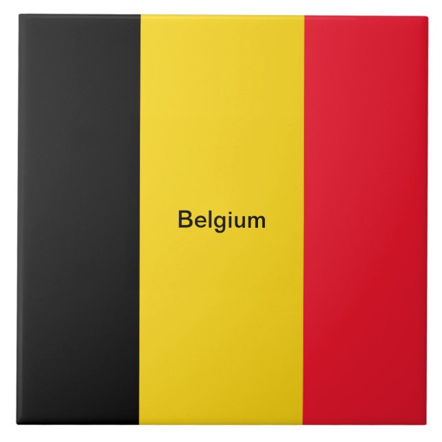 Flagga Belgien Kakelplatta (Framsidan)