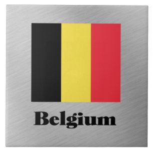 Flagga Belgien Kakelplatta