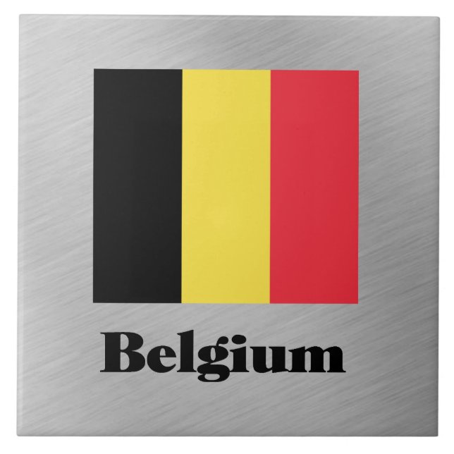 Flagga Belgien Kakelplatta (Framsidan)