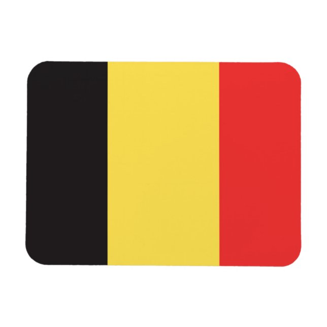 Flagga Belgien Magnet (Horisontell)