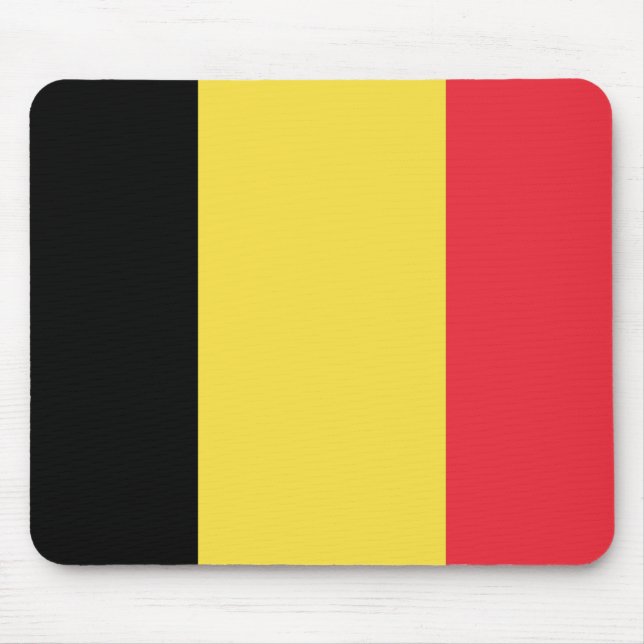 Flagga Belgien Mousepad Musmatta (Framsidan)