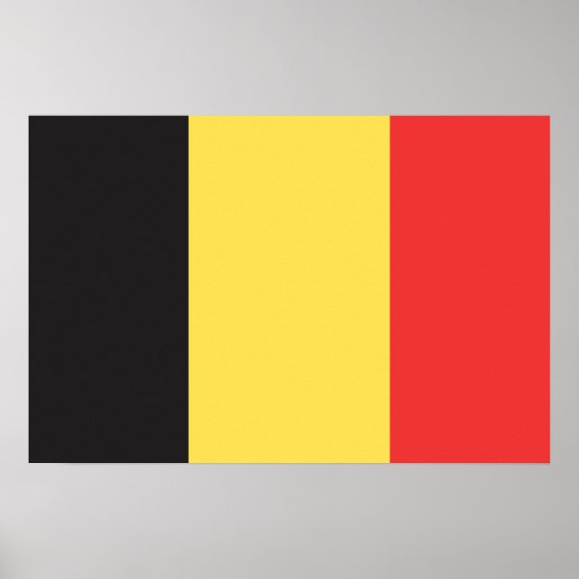 Flagga Belgien Poster (Framsidan)