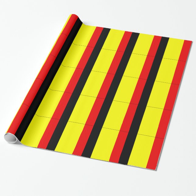 Flagga Belgien Presentpapper (Utrullad)