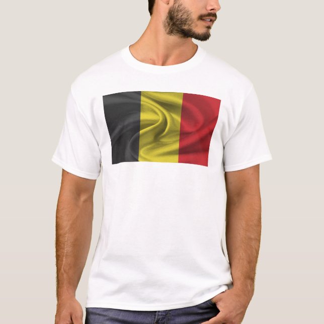 Flagga Belgien T Shirt (Framsida)