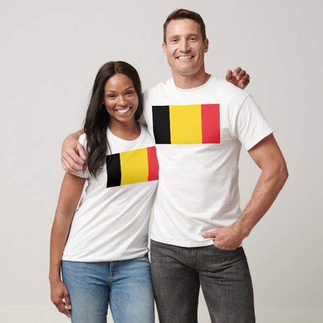 Flagga Belgien T Shirt (Unisex)