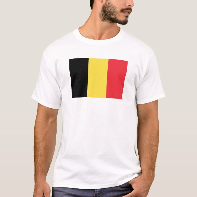 Flagga Belgien T-Shirt (Framsida)