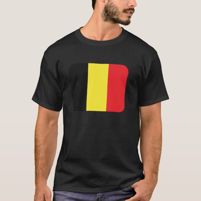 Flagga Belgien T Shirt (Framsida)