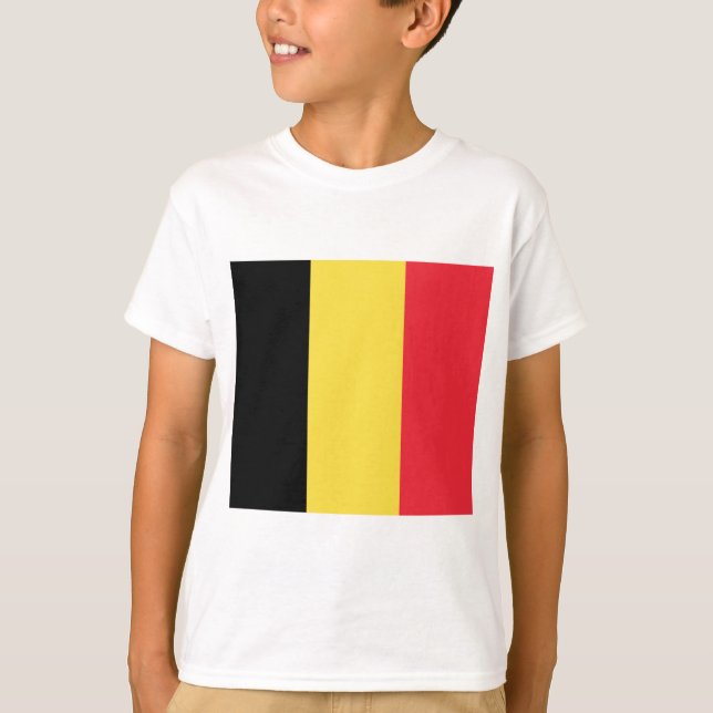 Flagga Belgien T Shirt (Framsida)