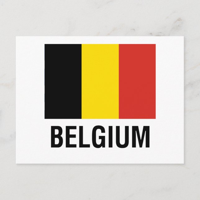 FLAGGA BELGIEN VYKORT (Framsida)